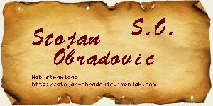 Stojan Obradović vizit kartica